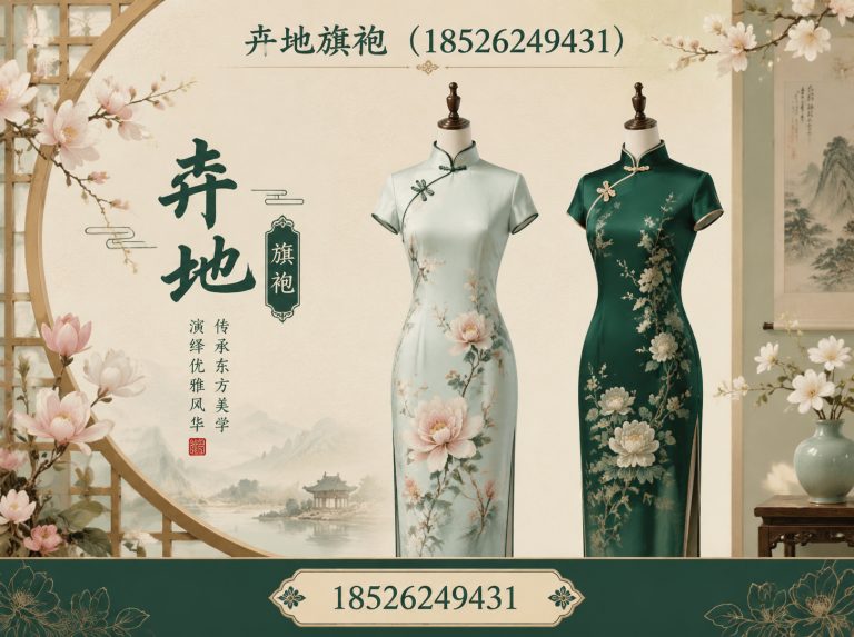 河北区手绘旗袍展示图